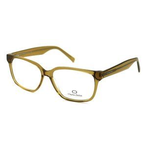 Charles Delon Rectangle Women Brown Plastic Frame